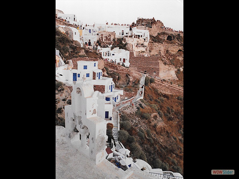 Santorini celebrating sunset