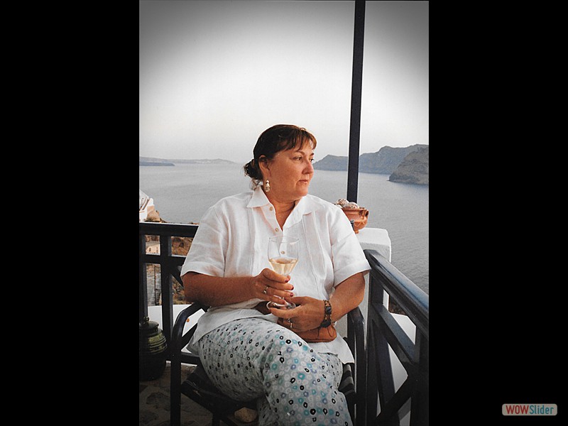 Santorini Deb at friends