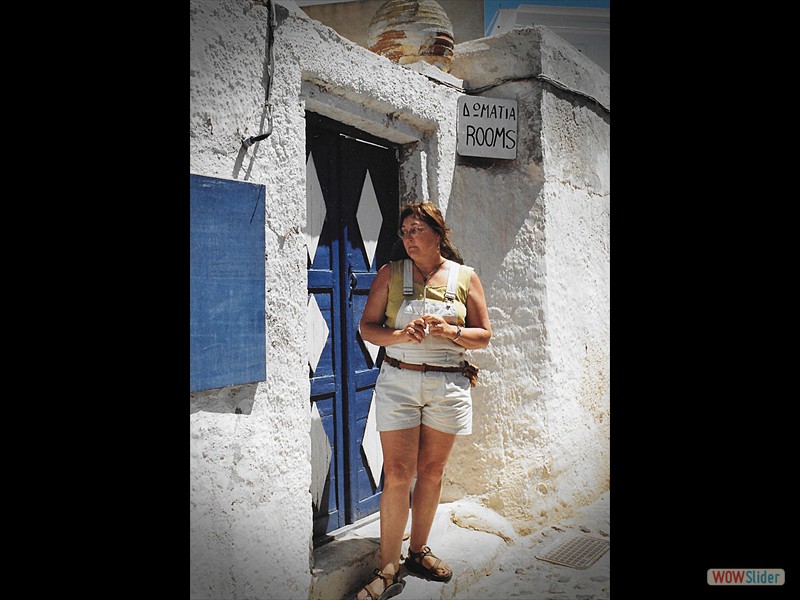 Santorini Deb exploring