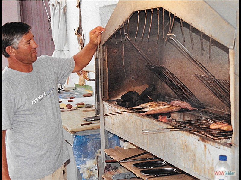 Santorini fishing village