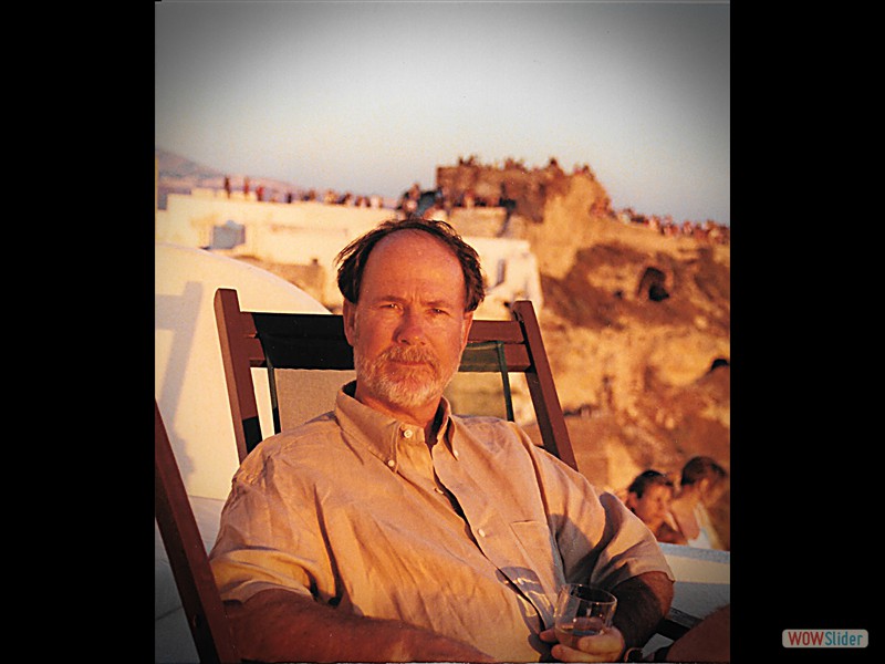 Santorini Phil Enjoying Sun