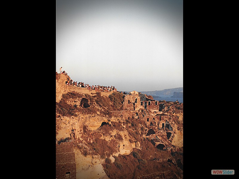 Santorini watching the sunset